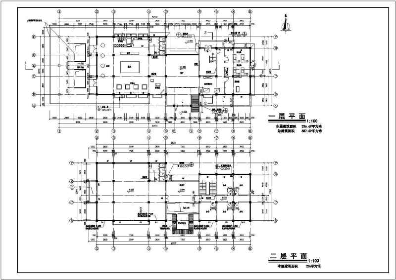 大型会所设计方案全套CAD图纸