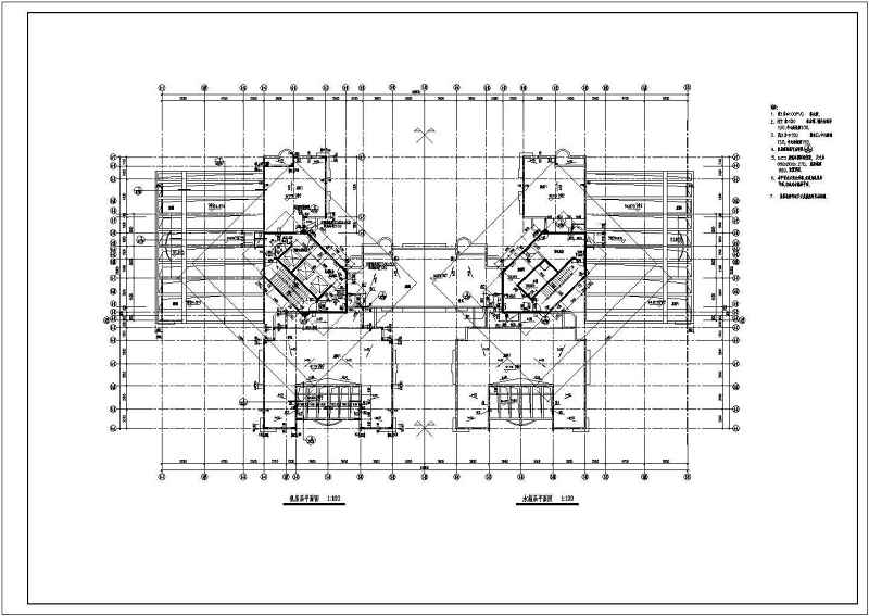 高层住宅建筑施工设计CAD图