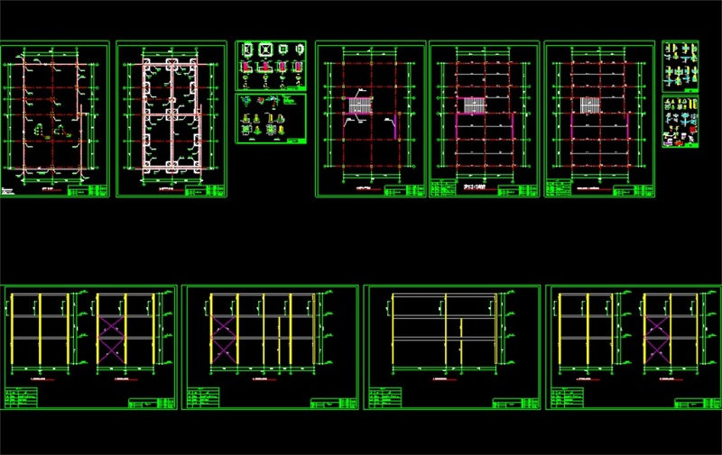 原创酒店三层钢结构餐厅CAD方案图