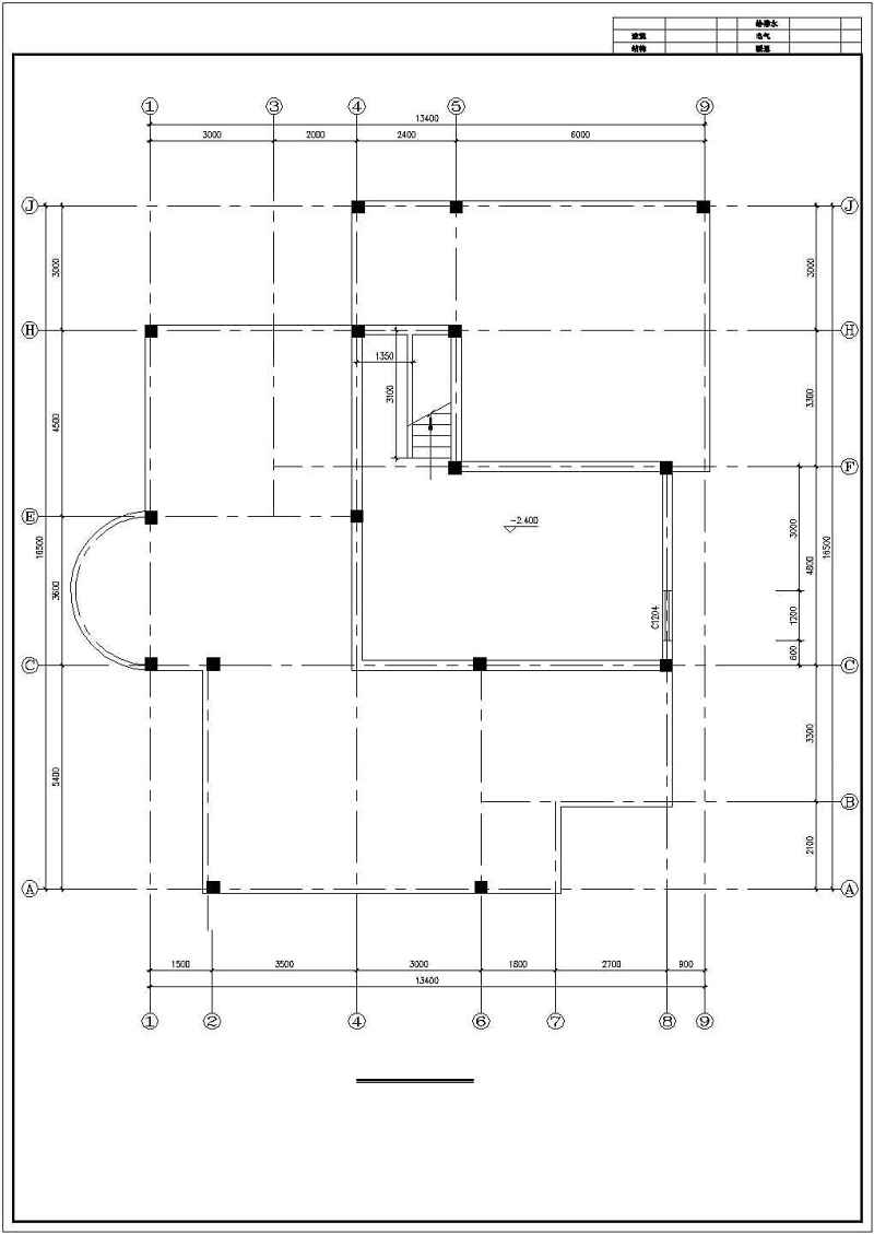 独立中式别墅建筑设计施工图