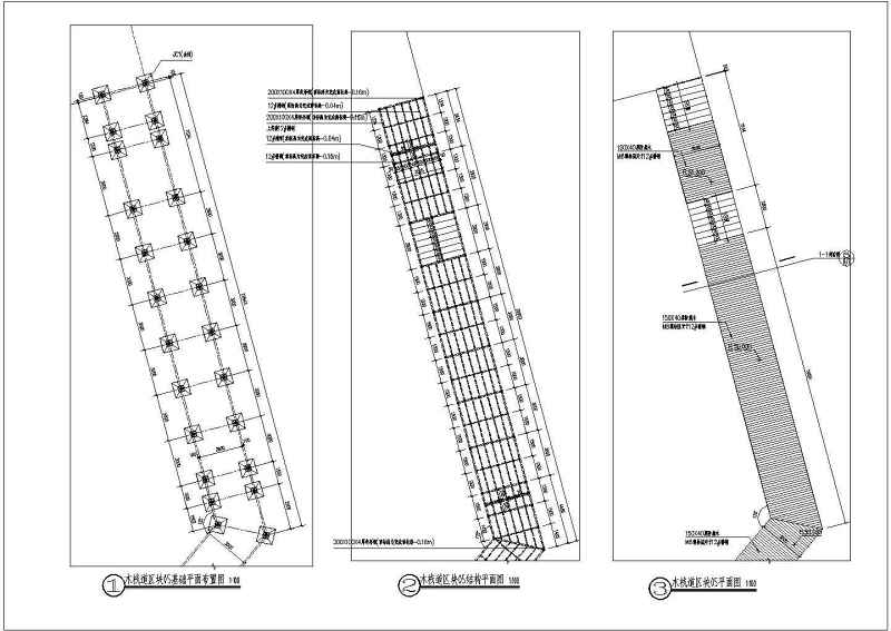 某钢结构木平台、栈道全套施工图纸