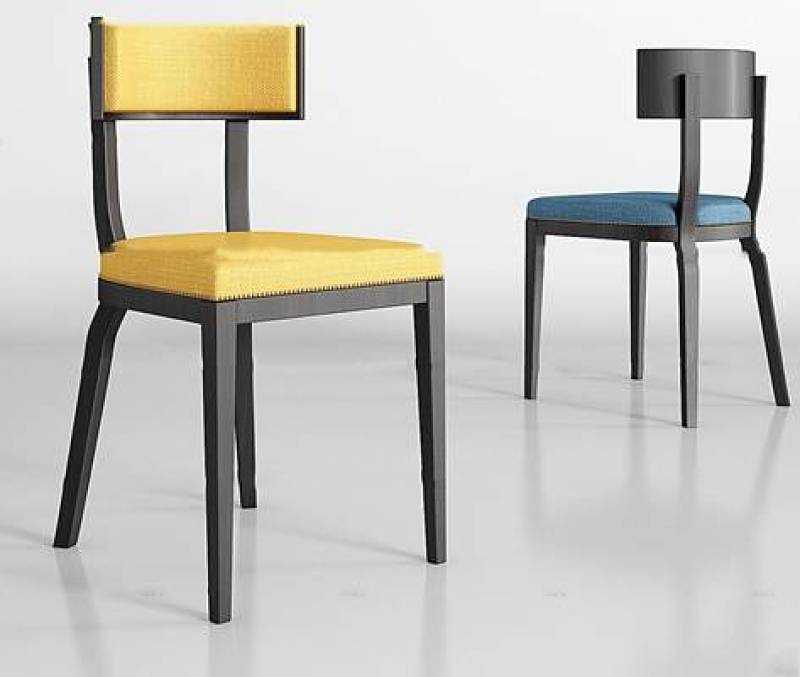 现代实木布艺单椅3D模型下载 现代实木布艺单椅3D模型下载