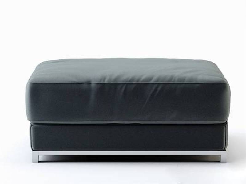 现代灰色方型布艺沙发凳3D模型下载 现代灰色方型布艺沙发凳3D模型下载