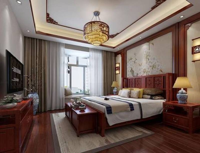 中式古典卧室主人房3D模型下载 中式古典卧室主人房3D模型下载