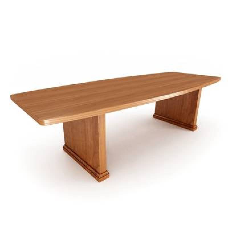 现代木艺会议桌3D模型下载 现代木艺会议桌3D模型下载