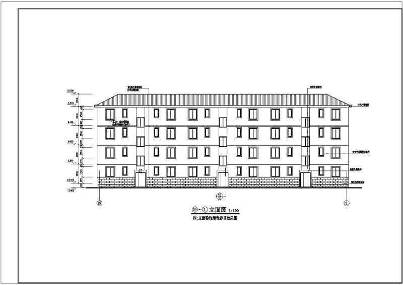 部队多层宿舍楼建筑设计图