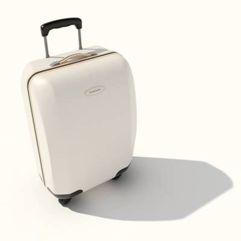 米色塑料行李箱3D模型下载 米色塑料行李箱3D模型下载