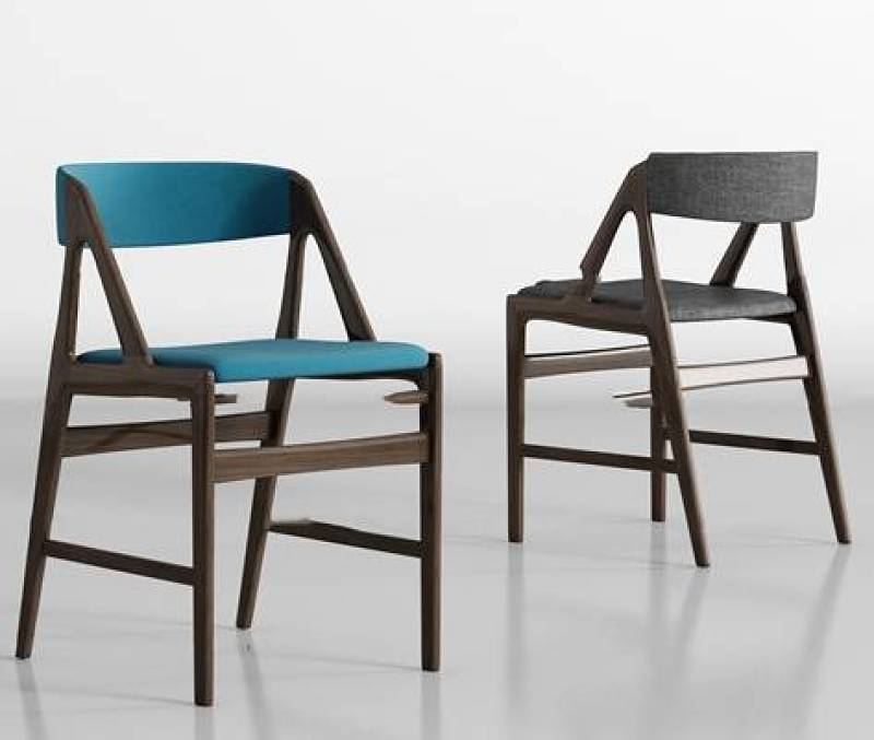 现代实木布艺单椅组合3D模型下载 现代实木布艺单椅组合3D模型下载