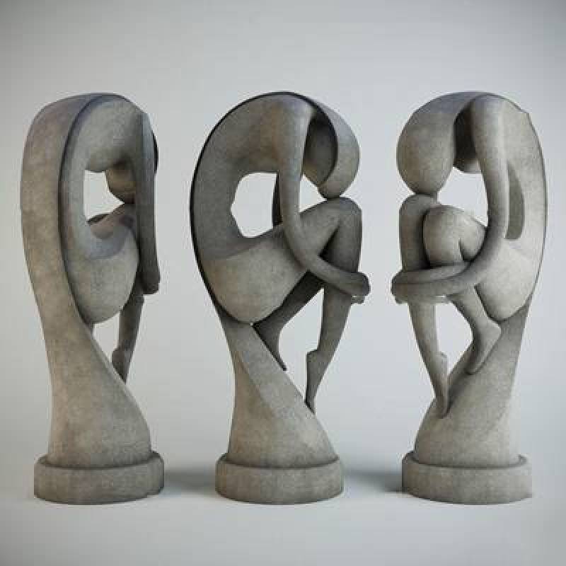 现代人物雕塑艺术品摆件3D模型下载 现代人物雕塑艺术品摆件3D模型下载