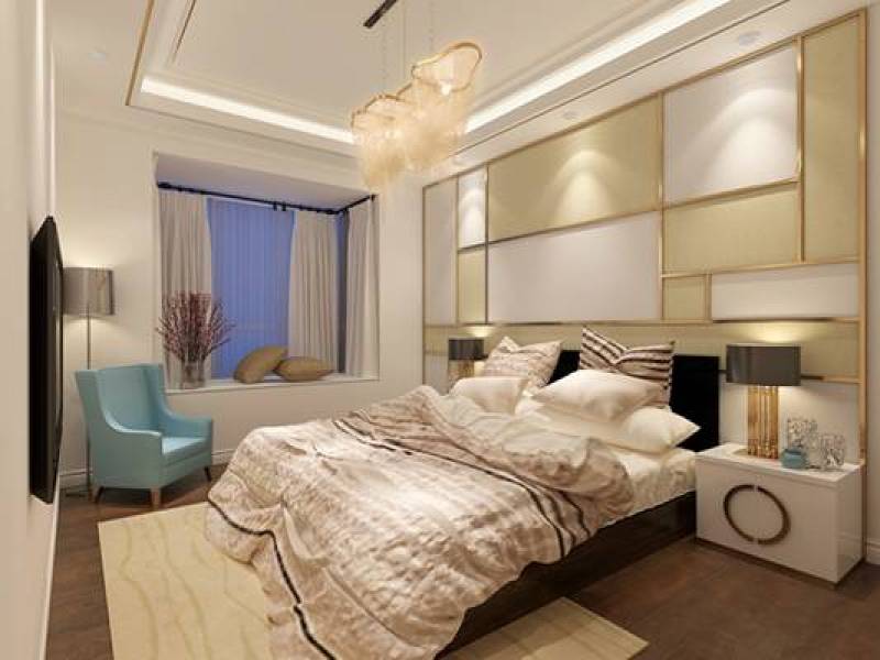 现代家居卧室 现代吊灯 现代双人床3D模型下载 现代家居卧室 现代吊灯 现代双人床3D模型下载