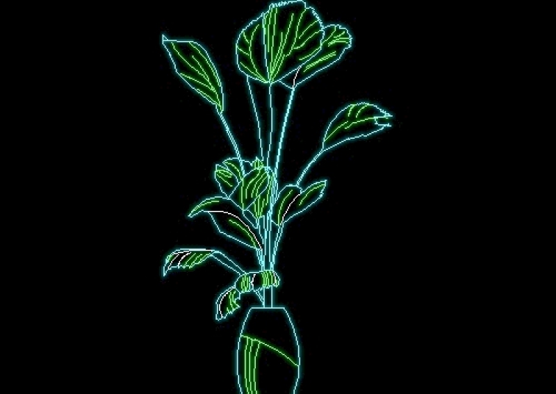 植物、盆景、花卉CAD饰物陈设图纸素材7