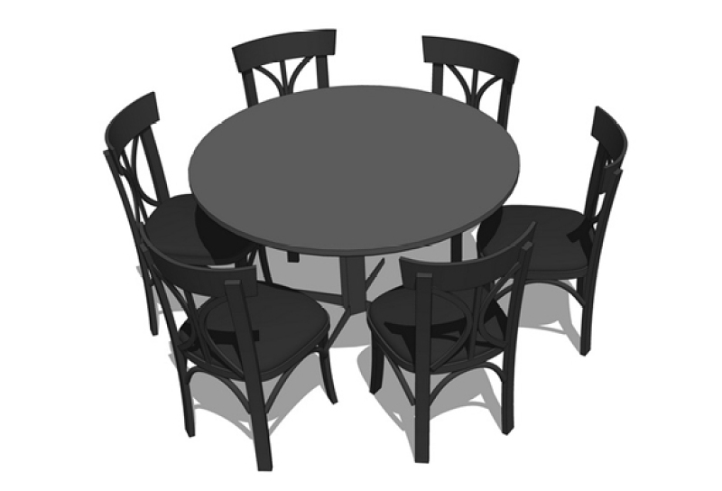散座餐桌SU模型下载 散座餐桌SU模型下载