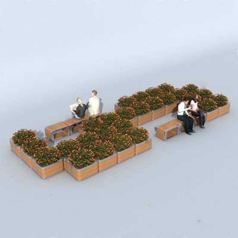 户外花坛 3D模型 下载 户外花坛 3D模型 下载