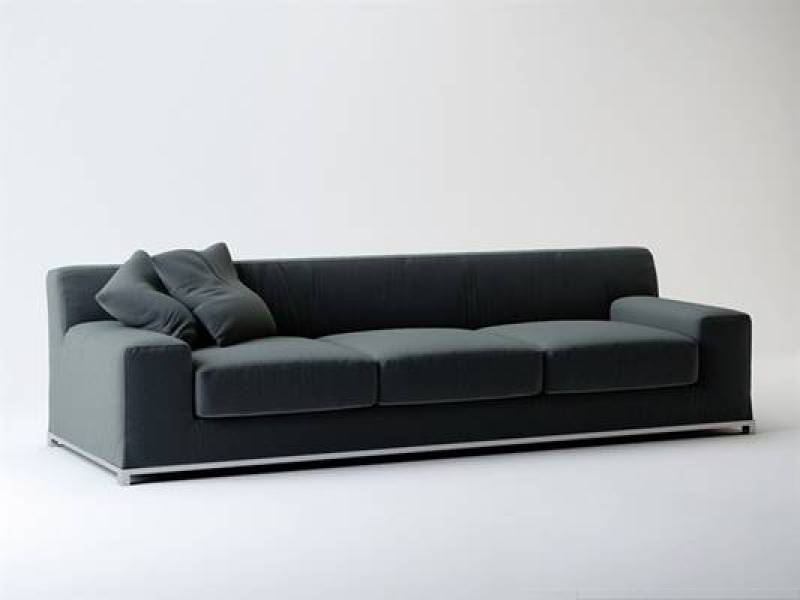 现代灰色布艺三人沙发3D模型下载 现代灰色布艺三人沙发3D模型下载