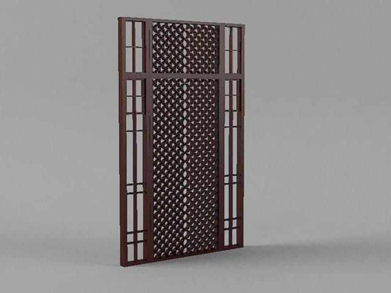 传统中式原木色木艺实木屏风3D模型下载 传统中式原木色木艺实木屏风3D模型下载