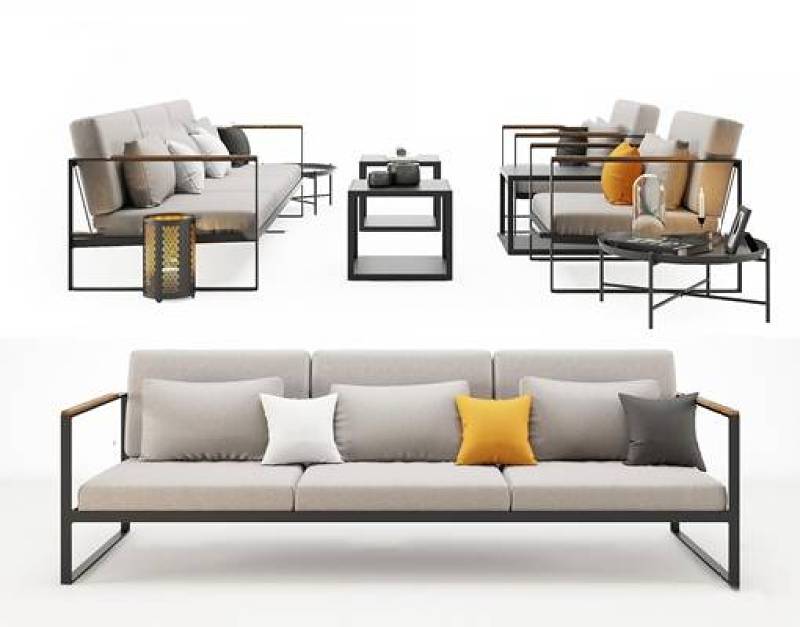 新中式多人沙发茶几组合3D模型下载 新中式多人沙发茶几组合3D模型下载