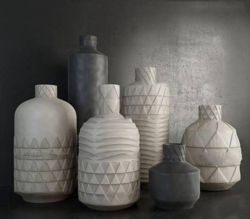 北欧陶瓷器皿花瓶3D模型下载 北欧陶瓷器皿花瓶3D模型下载