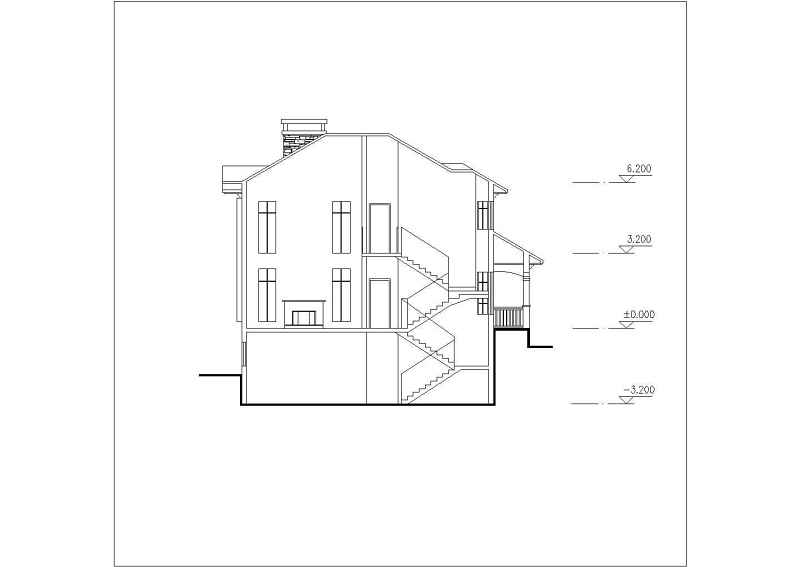 418.84平米别墅建筑设计图纸