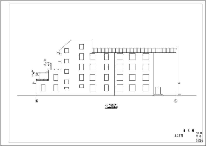 某市四层养老院建筑方案设计施工CAD图纸