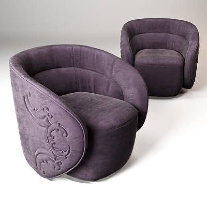 现代绒布休闲沙发组合3D模型下载 现代绒布休闲沙发组合3D模型下载