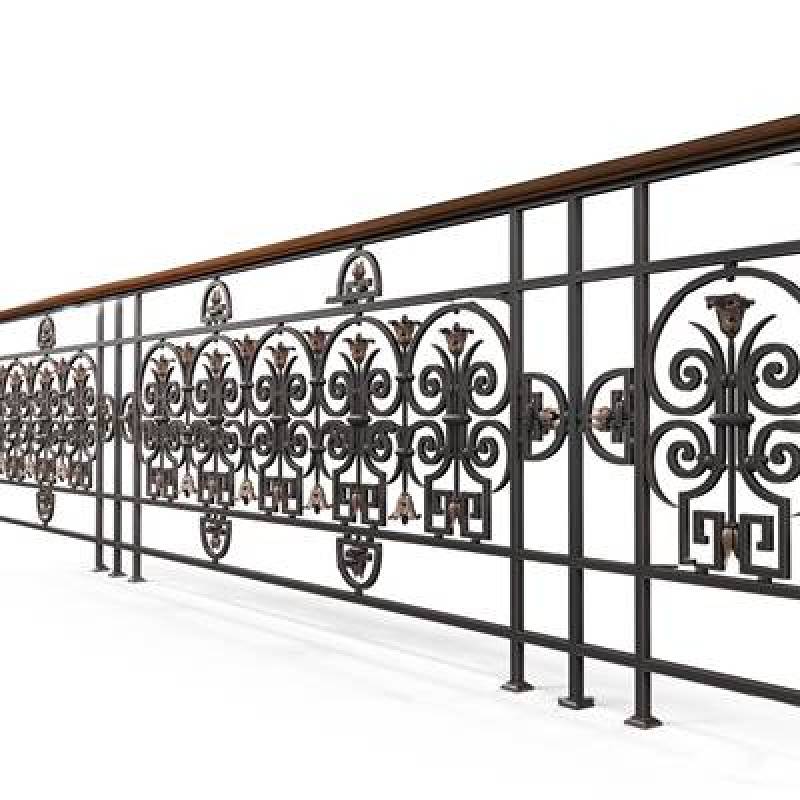 欧式铁艺栏杆护栏3D模型下载 欧式铁艺栏杆护栏3D模型下载