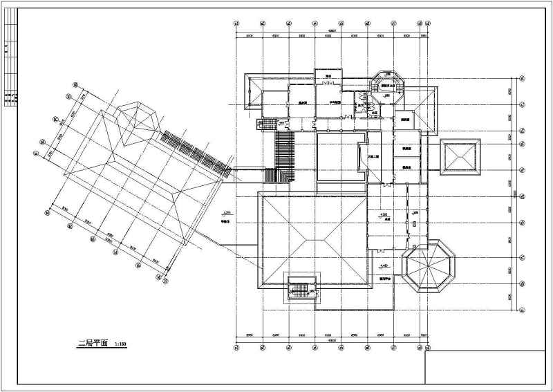豪华会所建筑设计全套CAD图纸