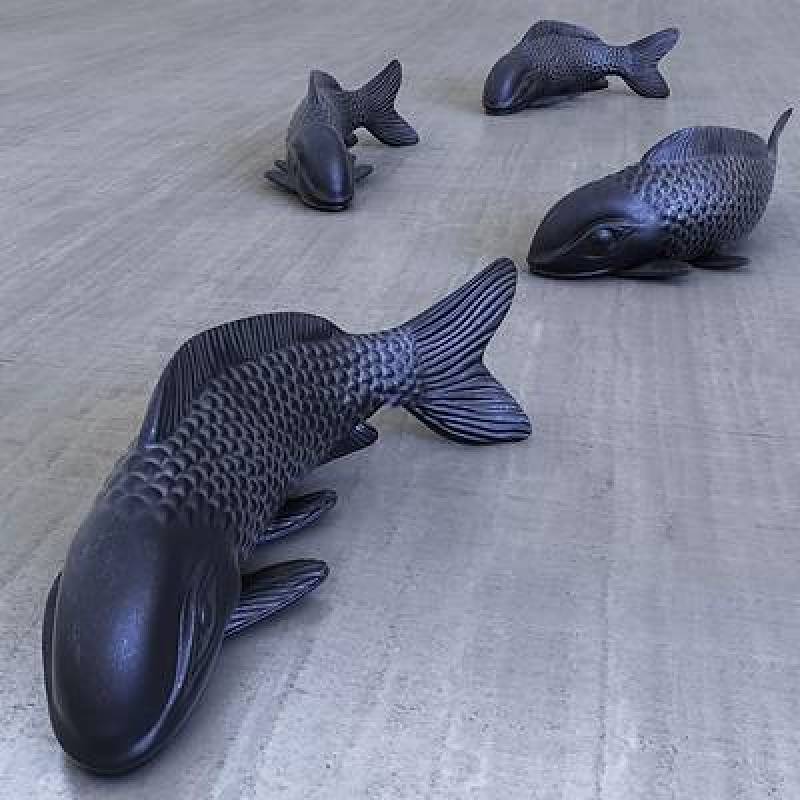 现代鱼雕刻雕塑摆件3D模型下载 现代鱼雕刻雕塑摆件3D模型下载
