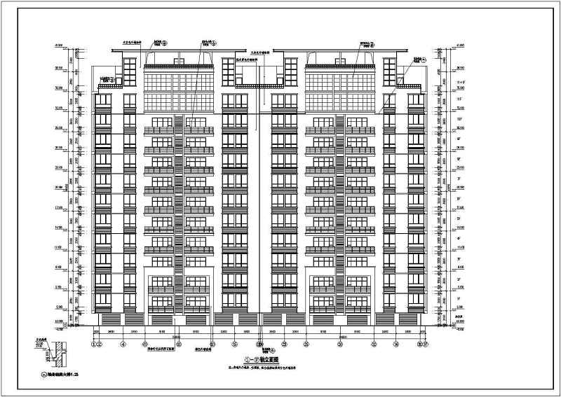 某高层住宅楼建筑全套设计CAD施工图