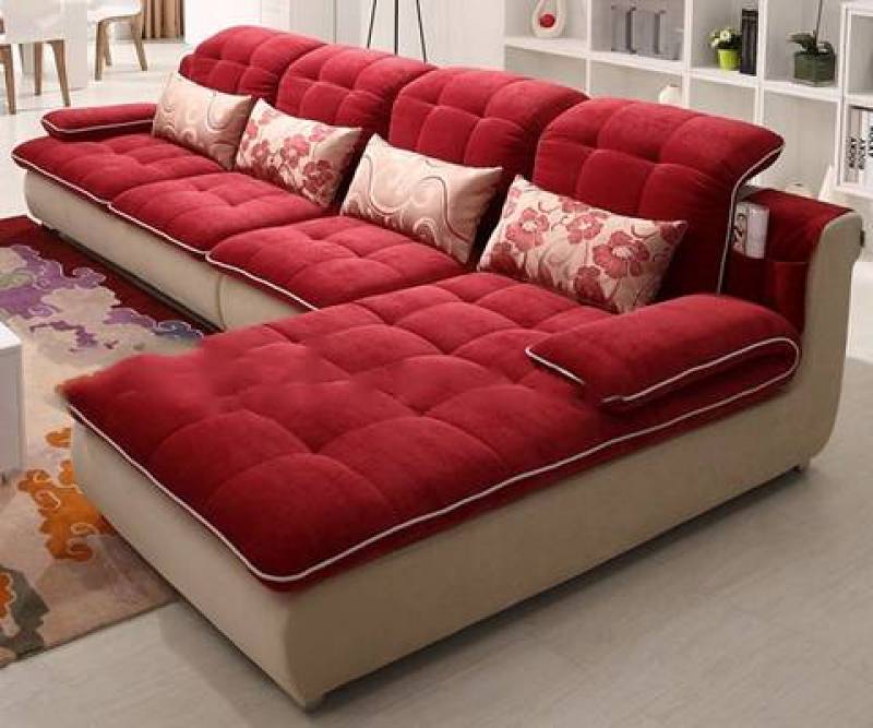 现代红色布艺转角多人沙发3D模型下载 现代红色布艺转角多人沙发3D模型下载