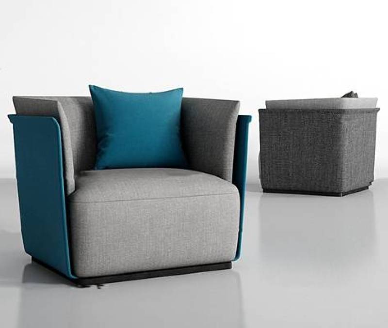 现代布艺单人沙发组合3D模型下载 现代布艺单人沙发组合3D模型下载