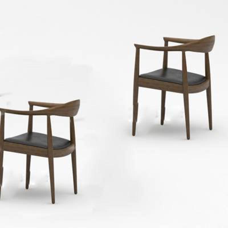 中式实木单椅圈椅3d模型下载 中式实木单椅圈椅3d模型下载