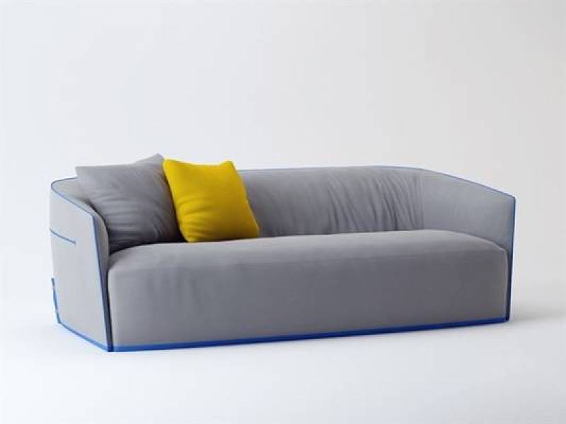 现代灰色布艺双人沙发3D模型下载 现代灰色布艺双人沙发3D模型下载