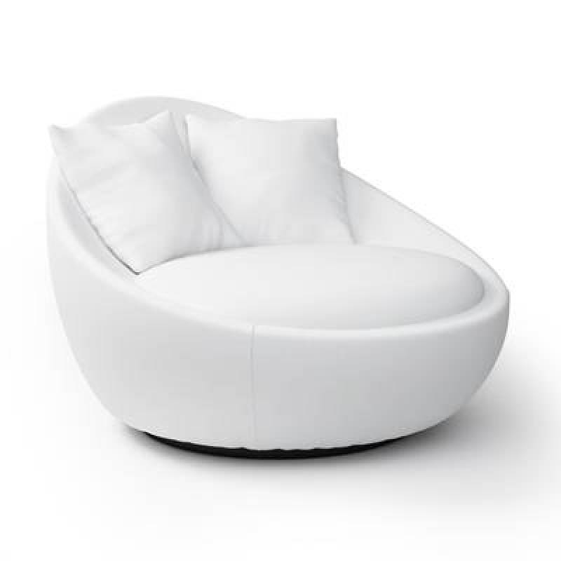 现代白色布艺单人沙发3D模型下载 现代白色布艺单人沙发3D模型下载