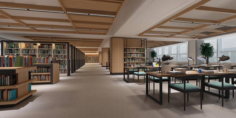 现代图书馆阅览室3D模型下载 现代图书馆阅览室3D模型下载