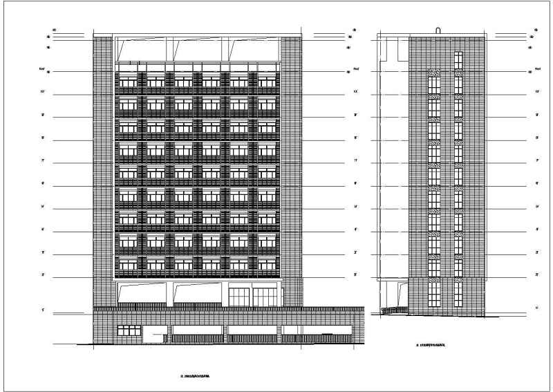 某十层宿舍楼建筑设计施工图