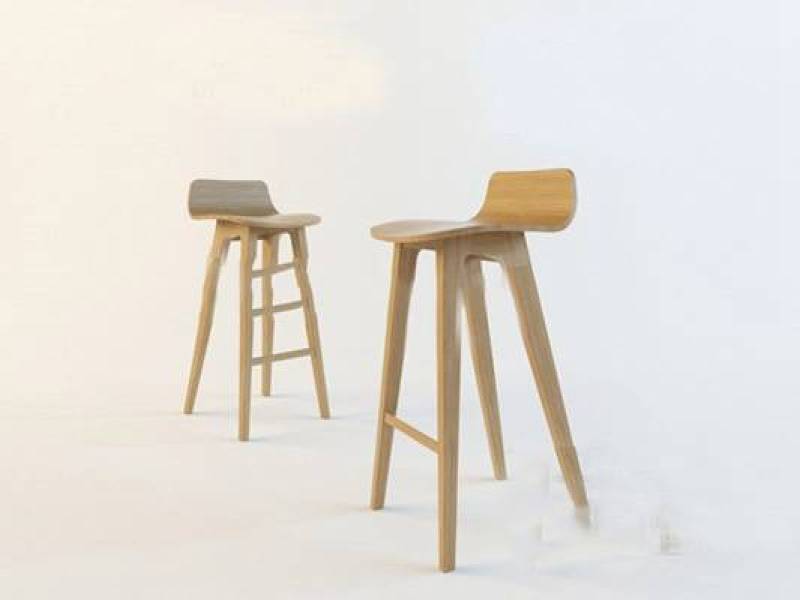 现代木质吧椅3D模型下载 现代木质吧椅3D模型下载