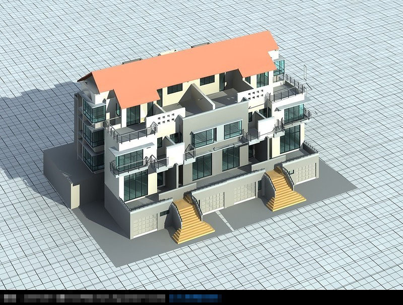 3dmax别墅建筑模型