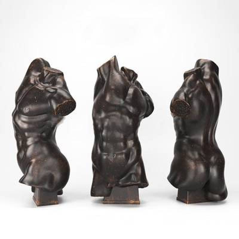 现代铜像人体雕塑组合3D模型下载 现代铜像人体雕塑组合3D模型下载