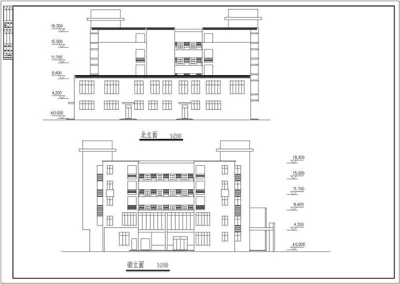 某中学综合楼及宿舍方案设计CAD图纸