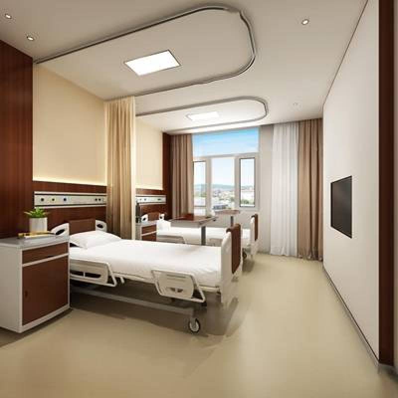 现代中医院双人病房3D模型下载 现代中医院双人病房3D模型下载