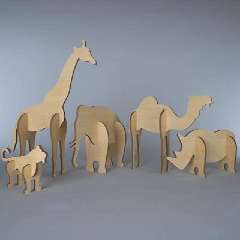 现代儿童玩具动物积木组合3D模型下载 现代儿童玩具动物积木组合3D模型下载