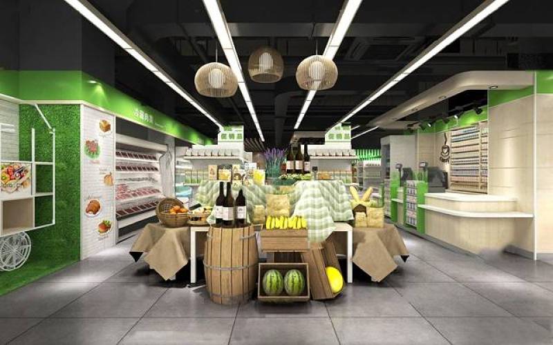 现代超市3D模型下载 现代超市3D模型下载