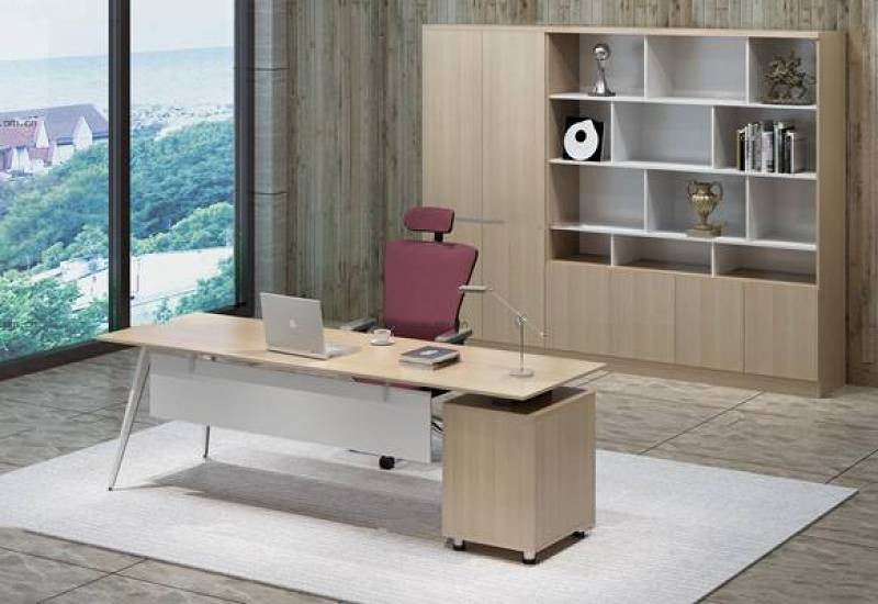 现代班台办公椅书柜组合3D模型下载 现代班台办公椅书柜组合3D模型下载