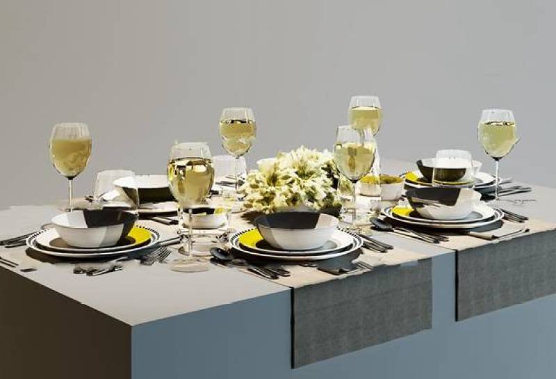 现代餐具玻璃杯组合3D模型下载 现代餐具玻璃杯组合3D模型下载