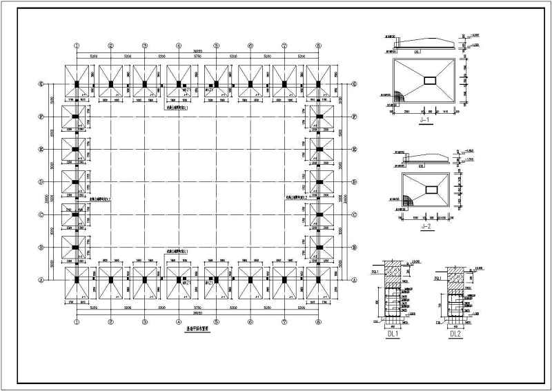 2017某排架结构平房粮仓结构CAD图纸（含设计说明）