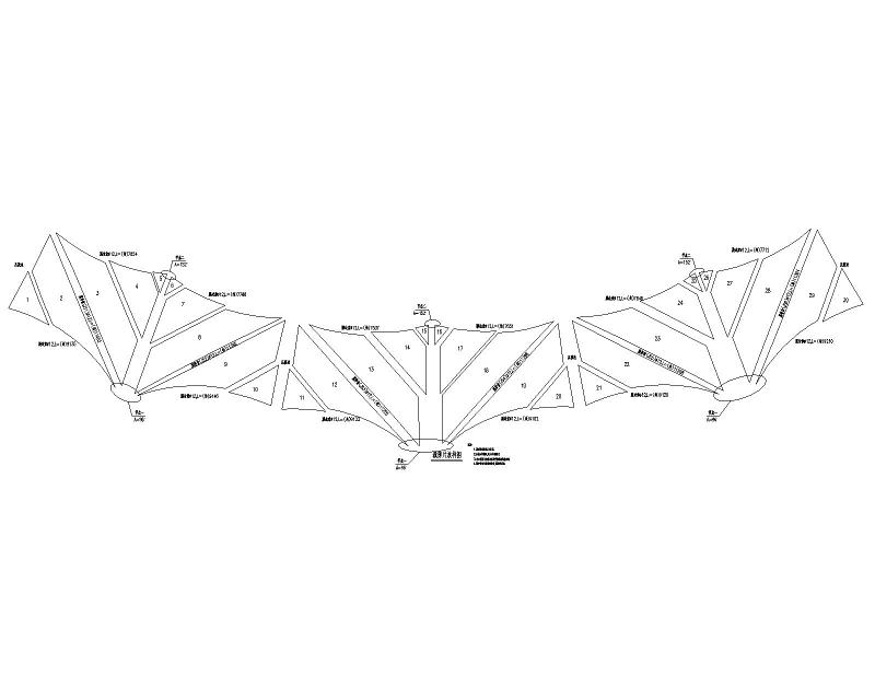 钢索膜结构结构施工图（CAD）
