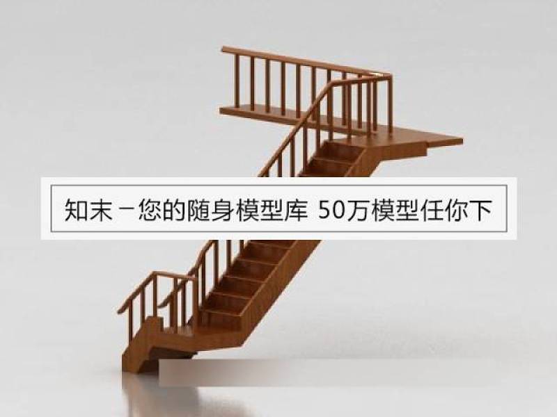 传统经典木纹楼梯3D模型下载 传统经典木纹楼梯3D模型下载