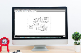 四室两厅户型居室CAD平面图定制