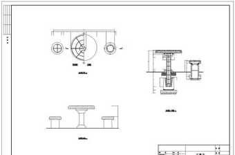 公园景观规划设计石凳子CAD图纸