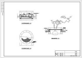 公园景观规划设计水中树池与浮萍CAD图